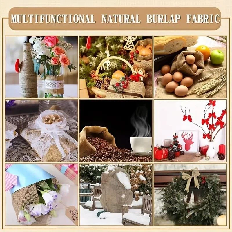 multifunctional natural burlap fabric